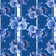 Blue Jubilee : Floral Stripe 1724-77
