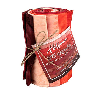 Hoffman Bali Watercolor FQ : Ruby Red Lipstick