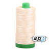 Aurifil 40wt Cotton Mako 2123 Butter - 1000m large spool