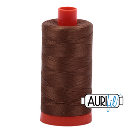 Aurifil 50wt Cotton Mako 2372 Dark Antique Gold - 1300m large spool