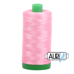 Aurifil 40wt Cotton Mako 2425 Bright Pink - 1000m large spool