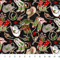 Howdy Christmas  : Boots and Hats Black 24513-99