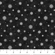 Golden Christmas : Snowflakes on Black 25301-99