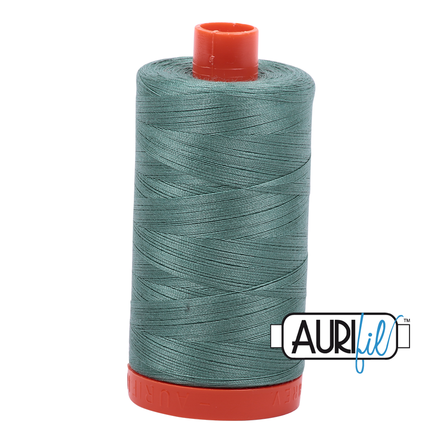 Aurifil 50wt Cotton Mako 2850 Medium Juniper - 1300m large spool