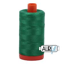 Aurifil 50wt Cotton Mako  2870 Emerald Green - 1300m large spool