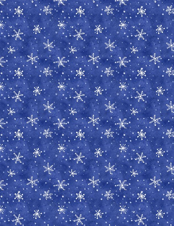 Snow What Fun : Snowflakes on Blue 45159-491