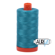 Aurifil 50wt Cotton Mako 4182 Dark Turquoise - 1300m large spool