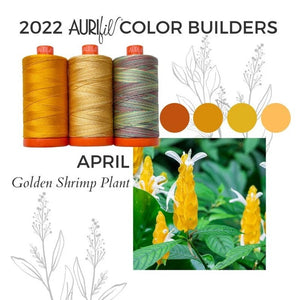 Aurifil 50wt Color Builder 2022  : Golden Shrimp Plant (Apr)