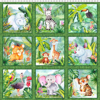 Jungle Friends : 36" Block Panel 2jf_1