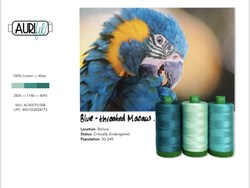 Aurifil 40wt Color Builder 2021  : Blue Throated Macaw (Aug)