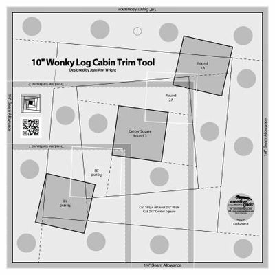 Creative Grids 10in Wonky Log Cabin Trim Tool