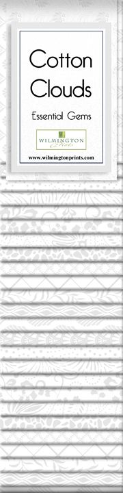 Wilmington Prints Cotton Clouds : 24 x 2.5" Strips