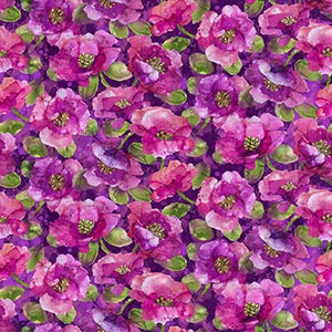 Modern Love : Packed Poppies Purple DP24442-84