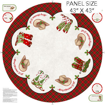 Howdy Christmas  : Tree Skirt Panel DP24611-11