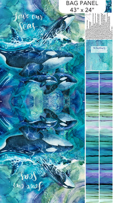 Whale Song  :  DP24990-44 Bag Panel