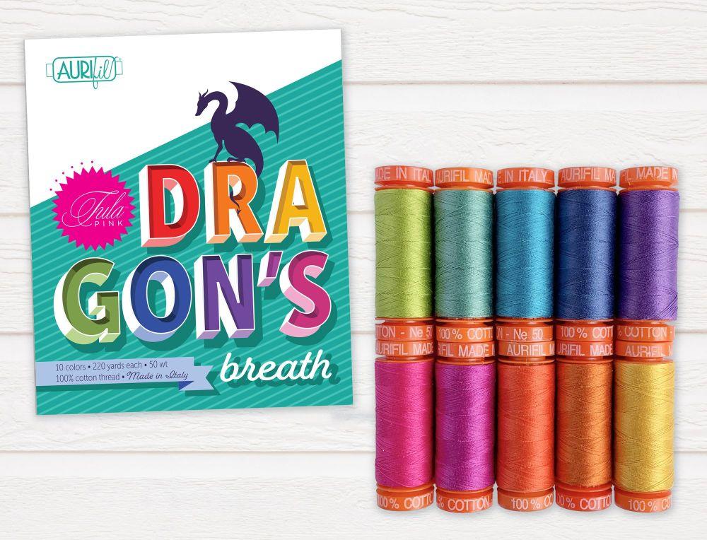 Tula Pink Dragons Breath Collection Aurifil 50wt