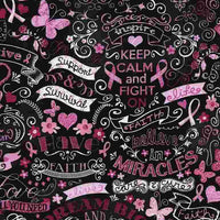 Pink Ribbon Breast Cancer :  Chalkboard C3999