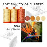 Aurifil 50wt Color Builder 2022  : Bird of Paradise (July)