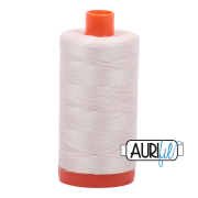 Aurifil 50wt Cotton Mako 2309 Silver White - 1300m large spool