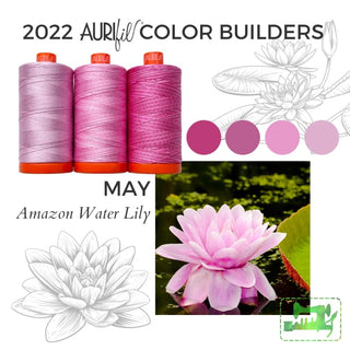 Aurifil 50wt Color Builder  : Amazon Water Lily (May)