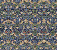 William Morris : Mini Strawberry Thief PWWM002.Navyx