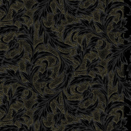Holiday Wishes  : Flourish Black-Gold 7768-4