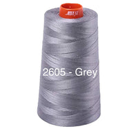 Aurifil 50wt Cotton Mako  2605 Grey - 5900m Cone