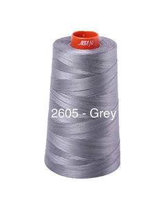 Aurifil 50wt Cotton Mako  2605 Grey - 5900m Cone