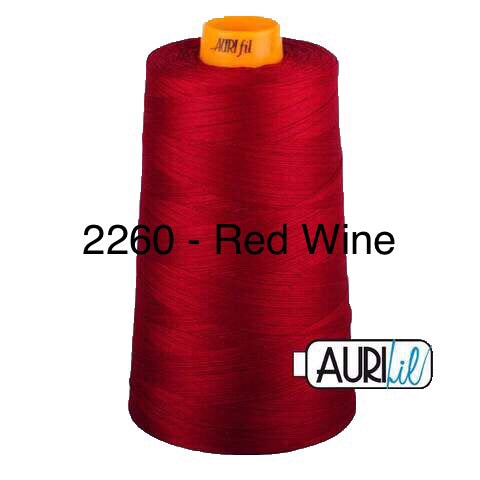 Aurifil 50wt Cotton Mako 2260 Red Wine - 5900m Cone