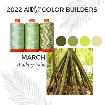 Aurifil 50wt Color Builder 2022  : Walking Palm (Mar)