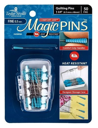 Magic Pins : Quilting 50 pins Fine x 1.75" long